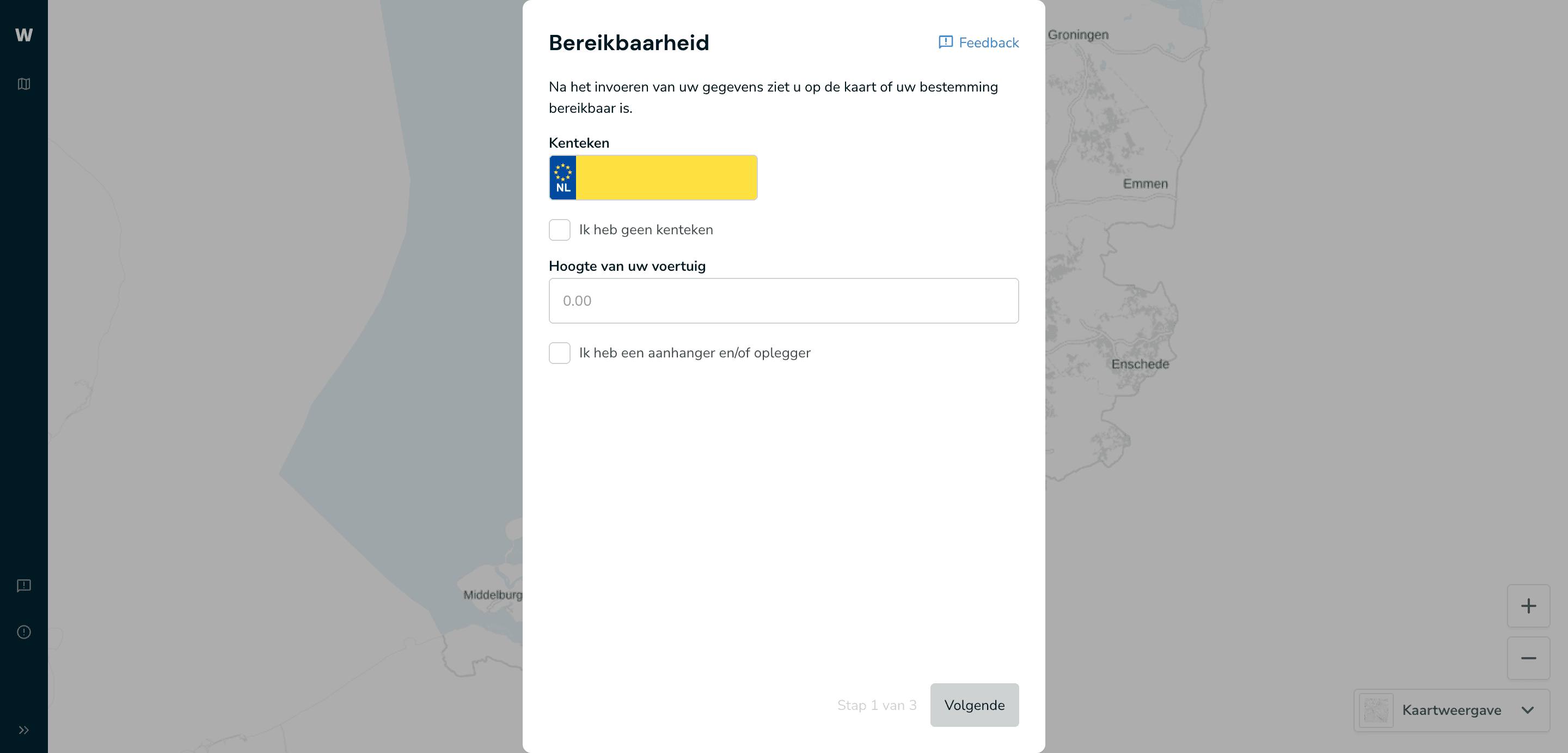 Bereikbaarheidskaart – schermafbeelding 1