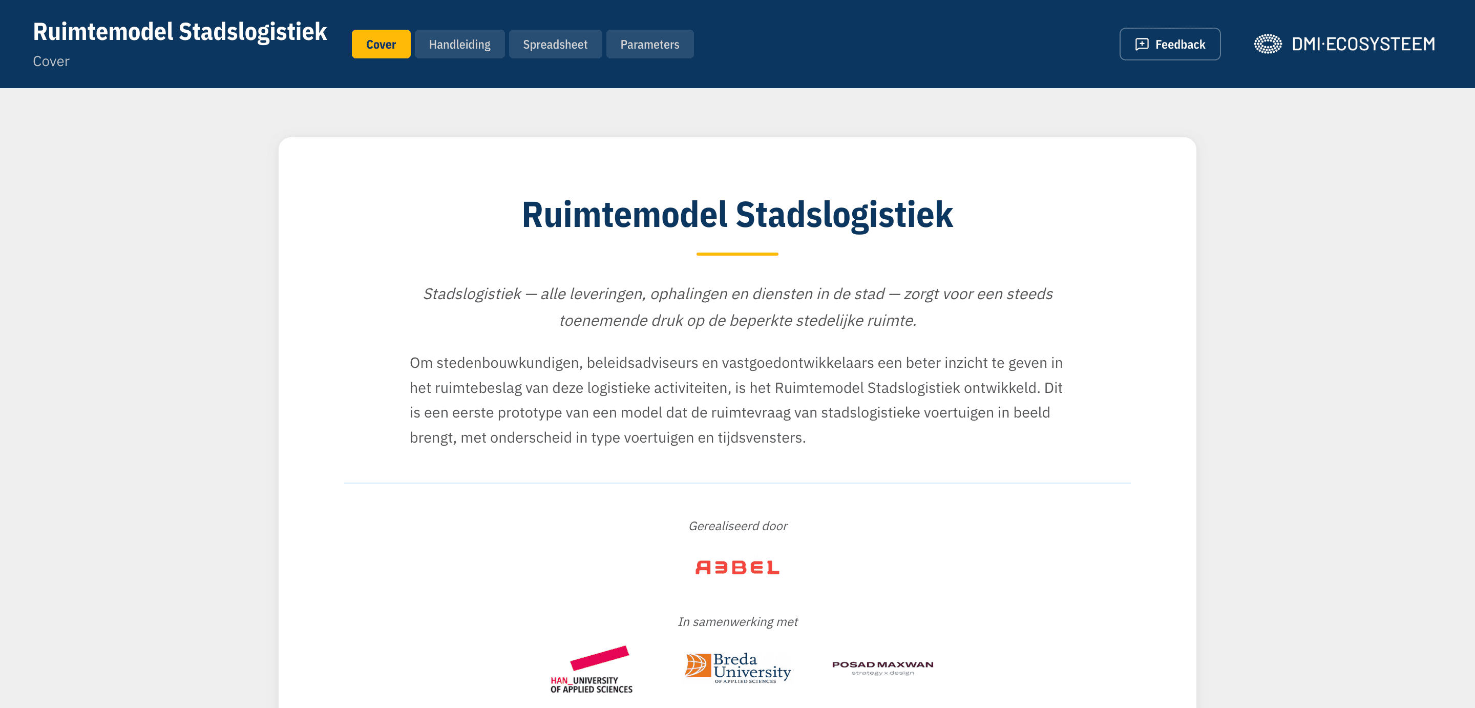 Ruimtemodel Stadslogistiek – schermafbeelding 1